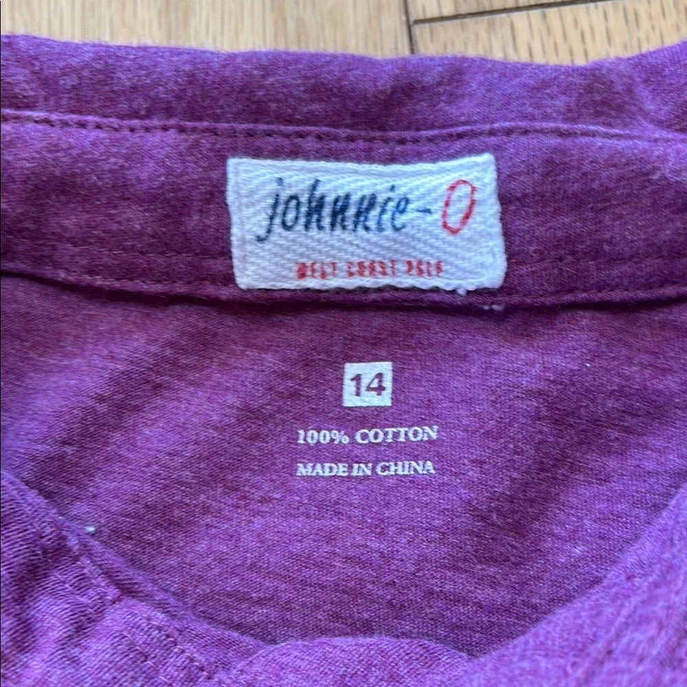 Johnnie-O Youth Purple Long Sleeve Polo Shirt